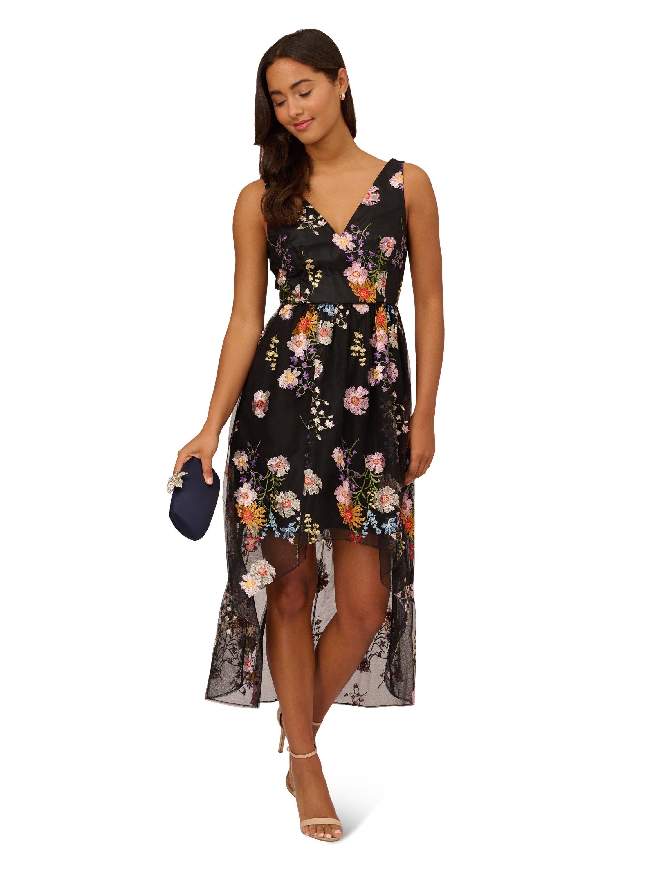 Dresses Embroidered High Low Dress Adrianna Papell