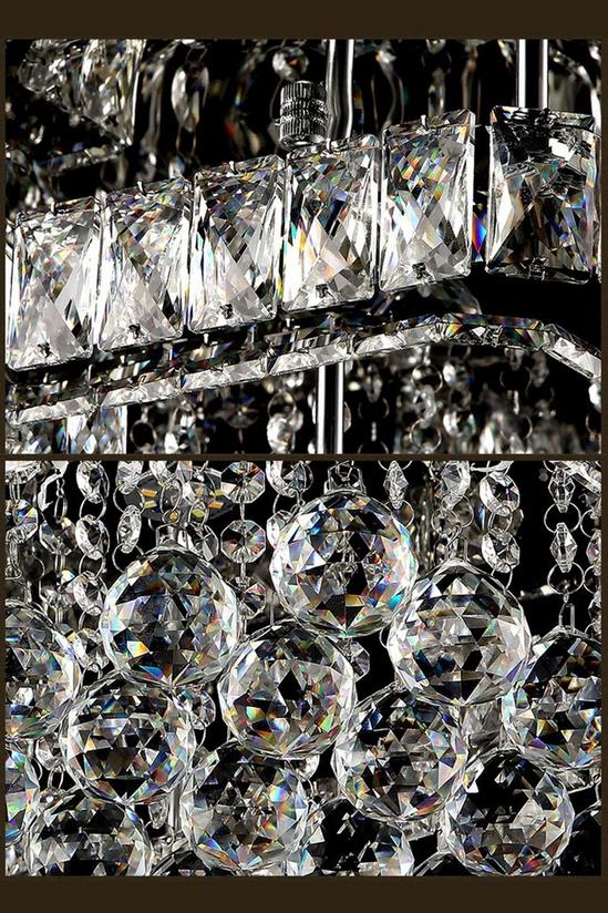 Livingandhome Modern Fancy Crystal LED Flush Mount Ceiling Light