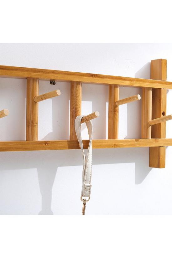 Living and Home Horizontal Wall Mounted Clothes Rack Hat Hooks 2
