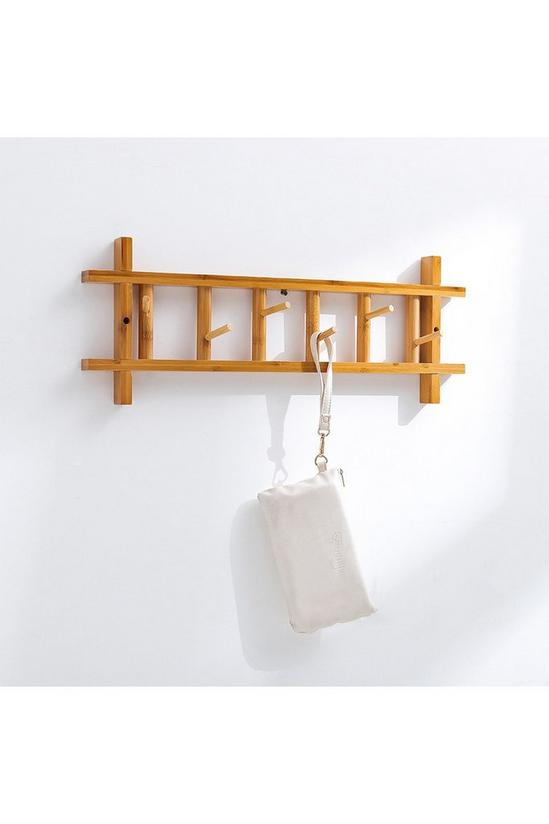 Living and Home Horizontal Wall Mounted Clothes Rack Hat Hooks 3