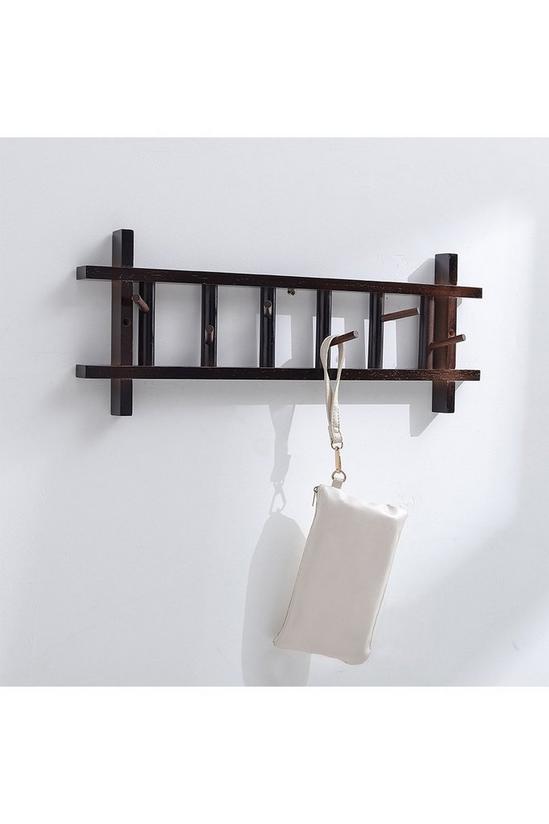 Living and Home Horizontal Wall Mounted Clothes Rack Hat Hooks 4