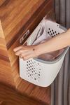 Living and Home 3 Compartment Laundry Baskets Laundry Sorter Rolling Laundry Hamper thumbnail 3
