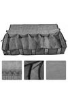 Living and Home Non-woven Fabric Underbed Storage Bags with Handles and Zipper Grey thumbnail 5