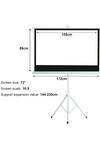 Living and Home 72" Manual Tripod Screen Projector Movie Screen thumbnail 2