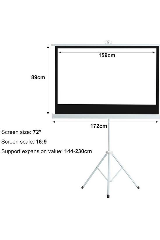 Living and Home 72" Manual Tripod Screen Projector Movie Screen 2