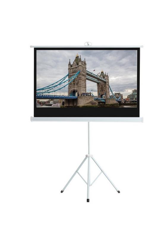 Living and Home 72" Manual Tripod Screen Projector Movie Screen 3
