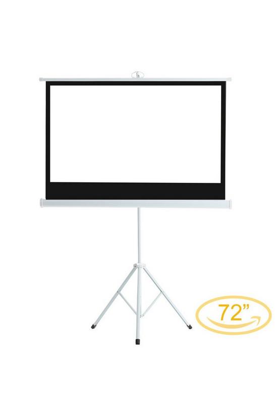 Living and Home 72" Manual Tripod Screen Projector Movie Screen 4