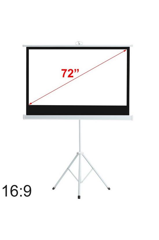Living and Home 72" Manual Tripod Screen Projector Movie Screen 6