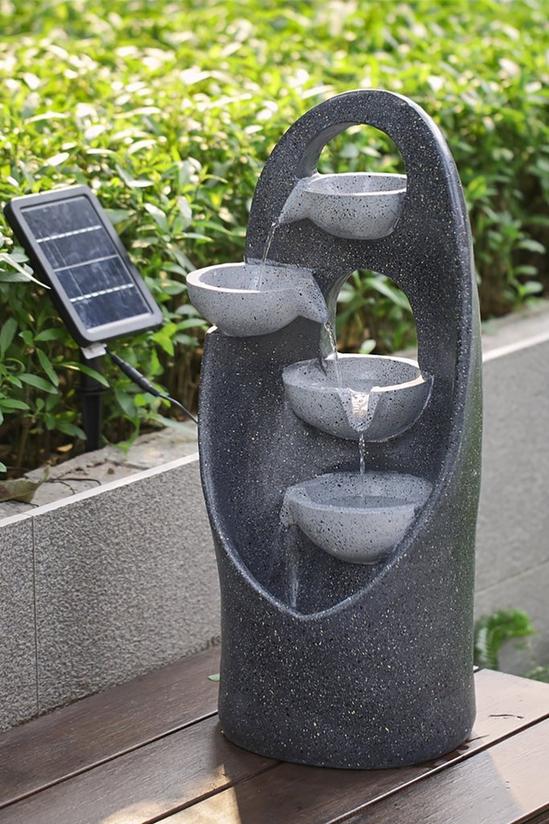 Living and Home 4-Tier Solar Powered Garden Water Fountain 1