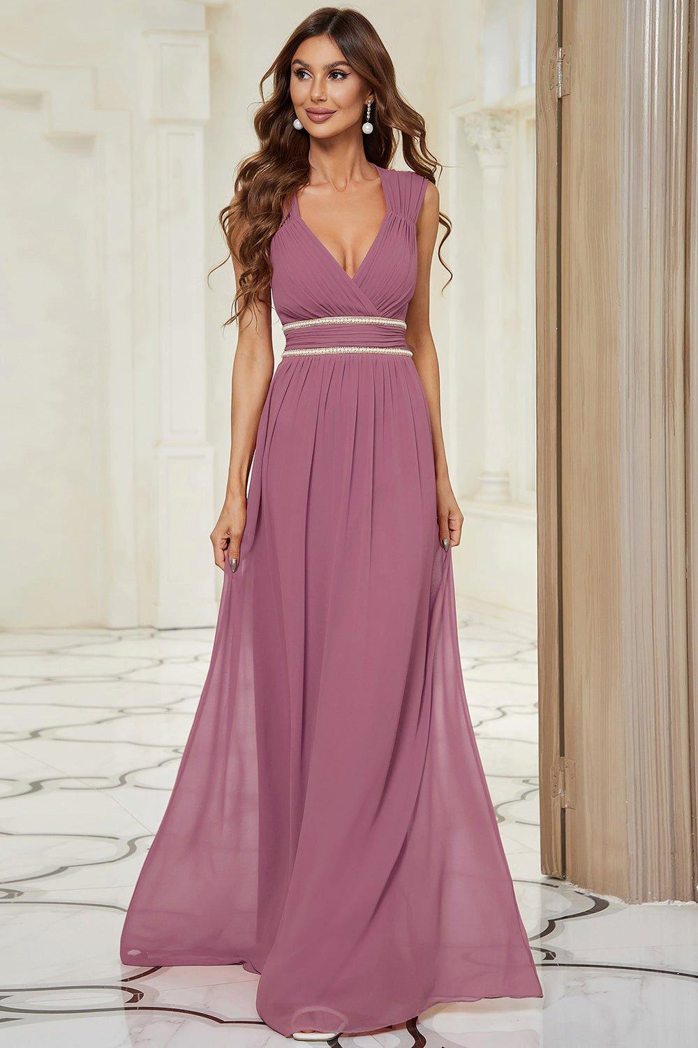 Dresses  Sleeveless Grecian Style Formal Evening Dresses for