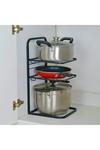 Living and Home 3-Tier Kitchen Pot Pan Organizer Rack Adjustable Cookware Holder Stand thumbnail 2