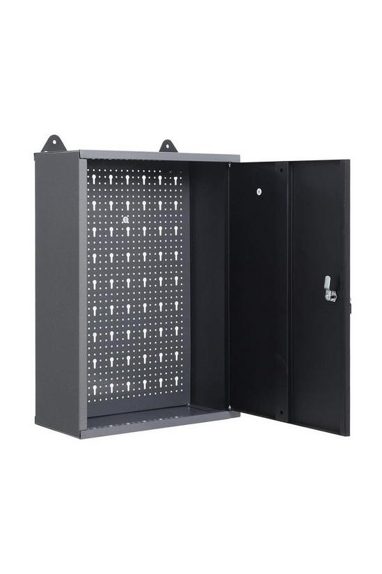 Living and Home Wall Mounted Lockable Pegboard Tool Cabinet 40x20x60cm 4