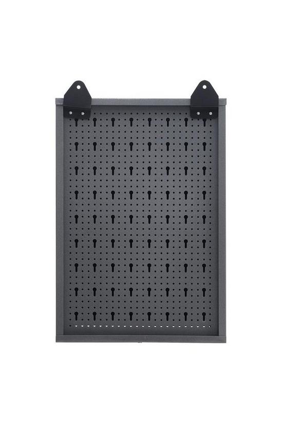 Living and Home Wall Mounted Lockable Pegboard Tool Cabinet 40x20x60cm 6