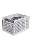 Living and Home Plastic Stackable Clothes Storage Basket White Drawer Organizer thumbnail 2