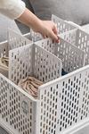 Living and Home Plastic Stackable Clothes Storage Basket White Drawer Organizer thumbnail 3