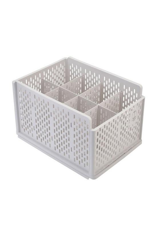 Living and Home Plastic Stackable Clothes Storage Basket White Drawer Organizer 5