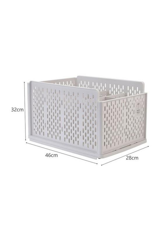 Living and Home Plastic Stackable Clothes Storage Basket White Drawer Organizer 6