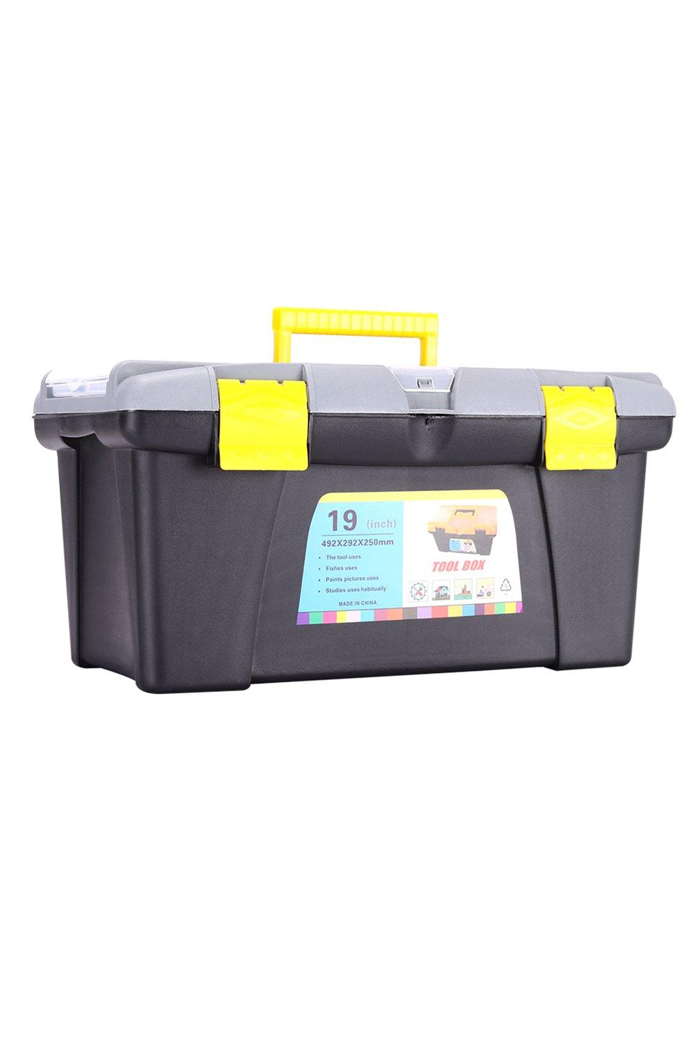 Storage | Plastic Tool Storage Box Lockable Organizer Case Removable ...
