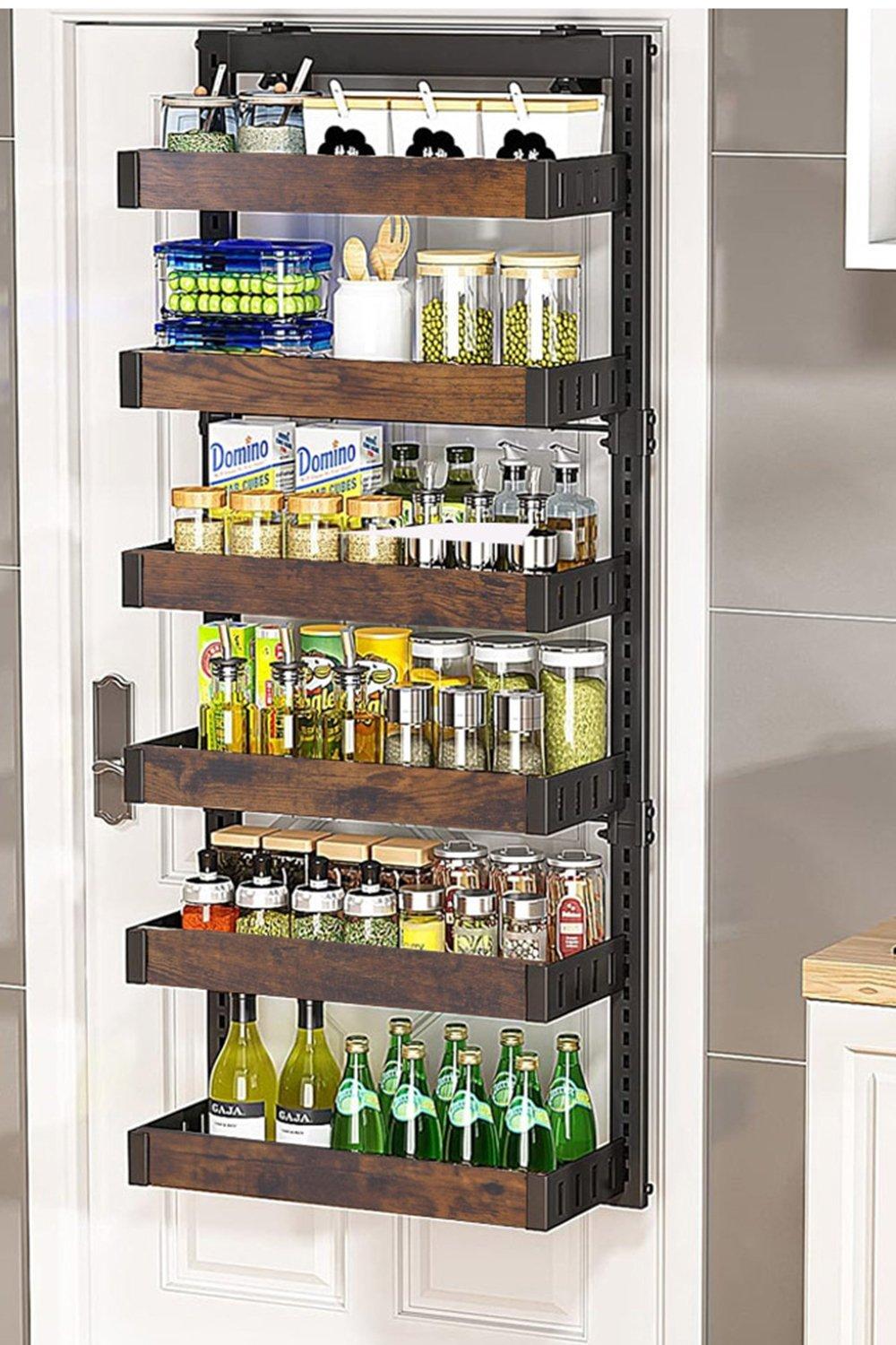 Livingandhome 4 Tier Over the Door Adjustable Shower Caddy Shelf Kitchen Pantry  Organizer