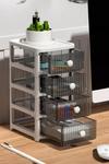 Living and Home 4 Tier Drawer Multifunctional Desktop Holder Rack To Store Cosmetics Storage Box thumbnail 1
