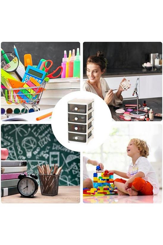 Living and Home 4 Tier Drawer Multifunctional Desktop Holder Rack To Store Cosmetics Storage Box 4