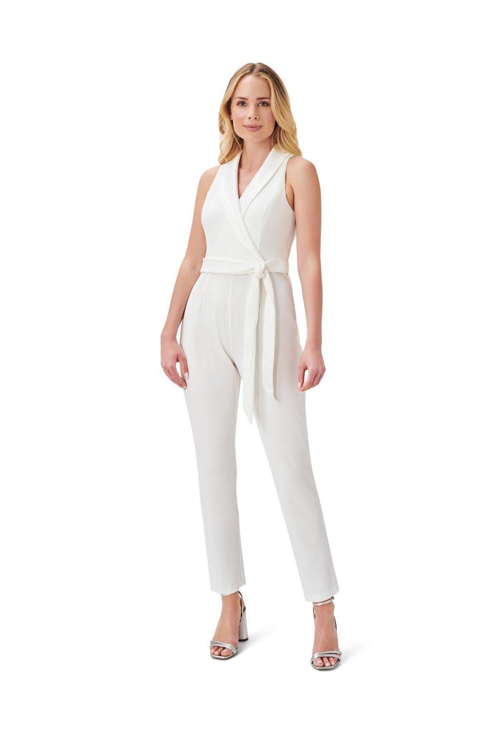 Jumpsuits | Knit Crepe Tuxedo Jumpsuit | Adrianna Papell