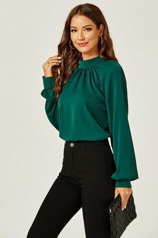 FS Collection High Neck Back Cut Detail Blouse Top 1