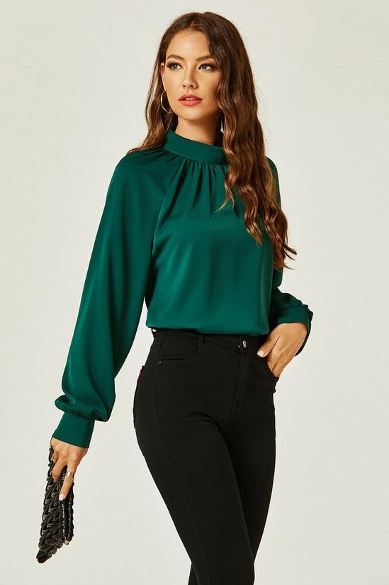 FS Collection High Neck Back Cut Detail Blouse Top 3