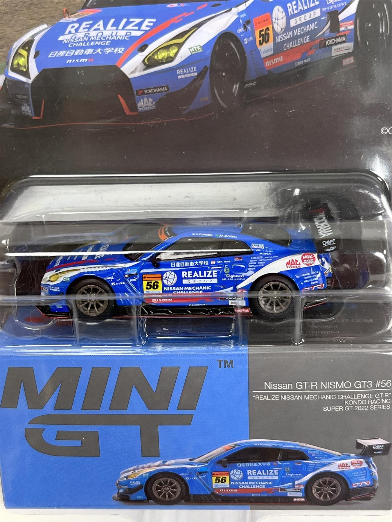 Mini Gt Nissan Gt-r Nismo Gt3 #56 Super Gt '22 Series #486 Color Azul