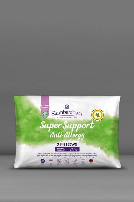 Duvets & Pillows, 2 Pack Anti Allergy Super Support Side Sleeper Firm  Pillows