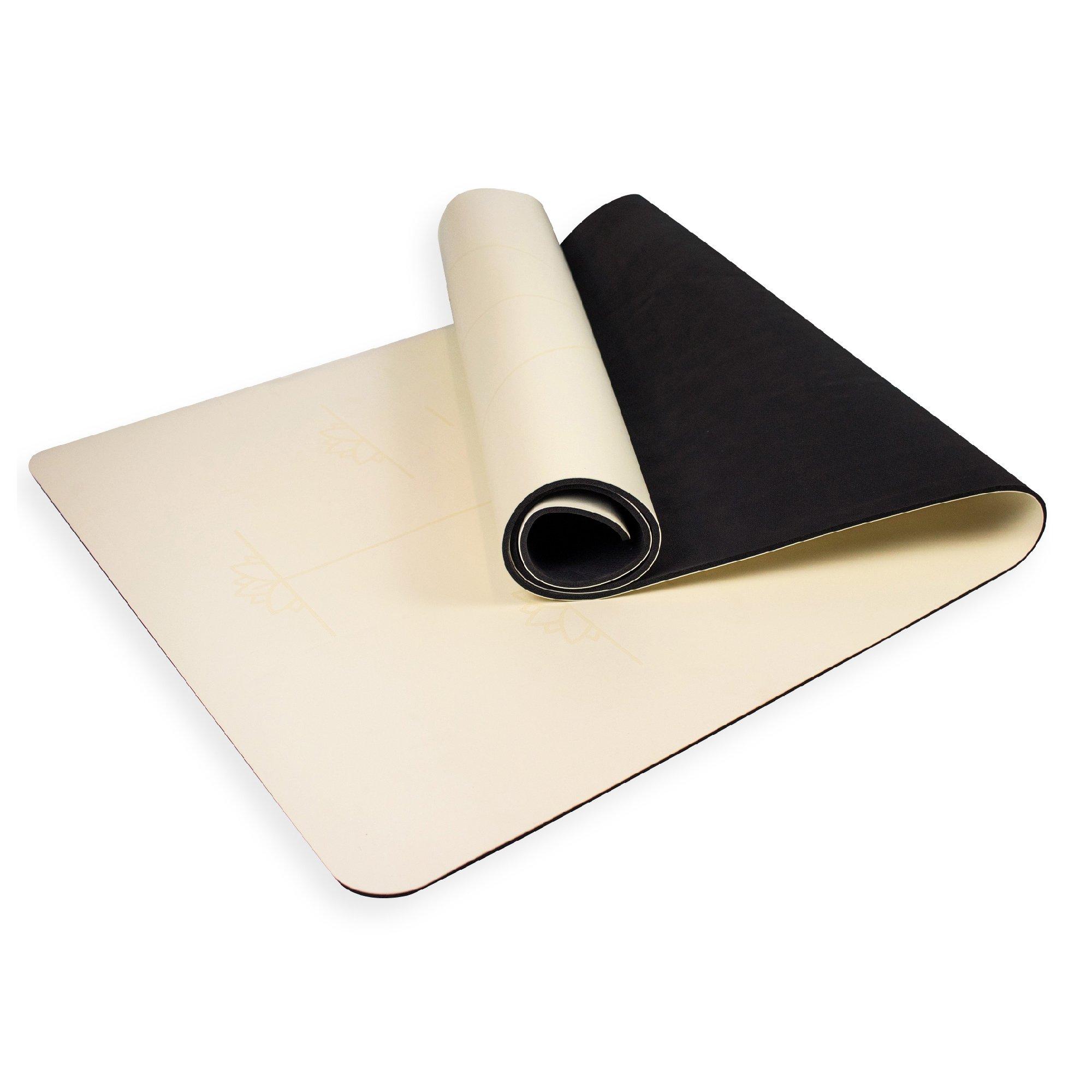 Sports Equipment, Extra Large Cream Alignment Yoga Mat