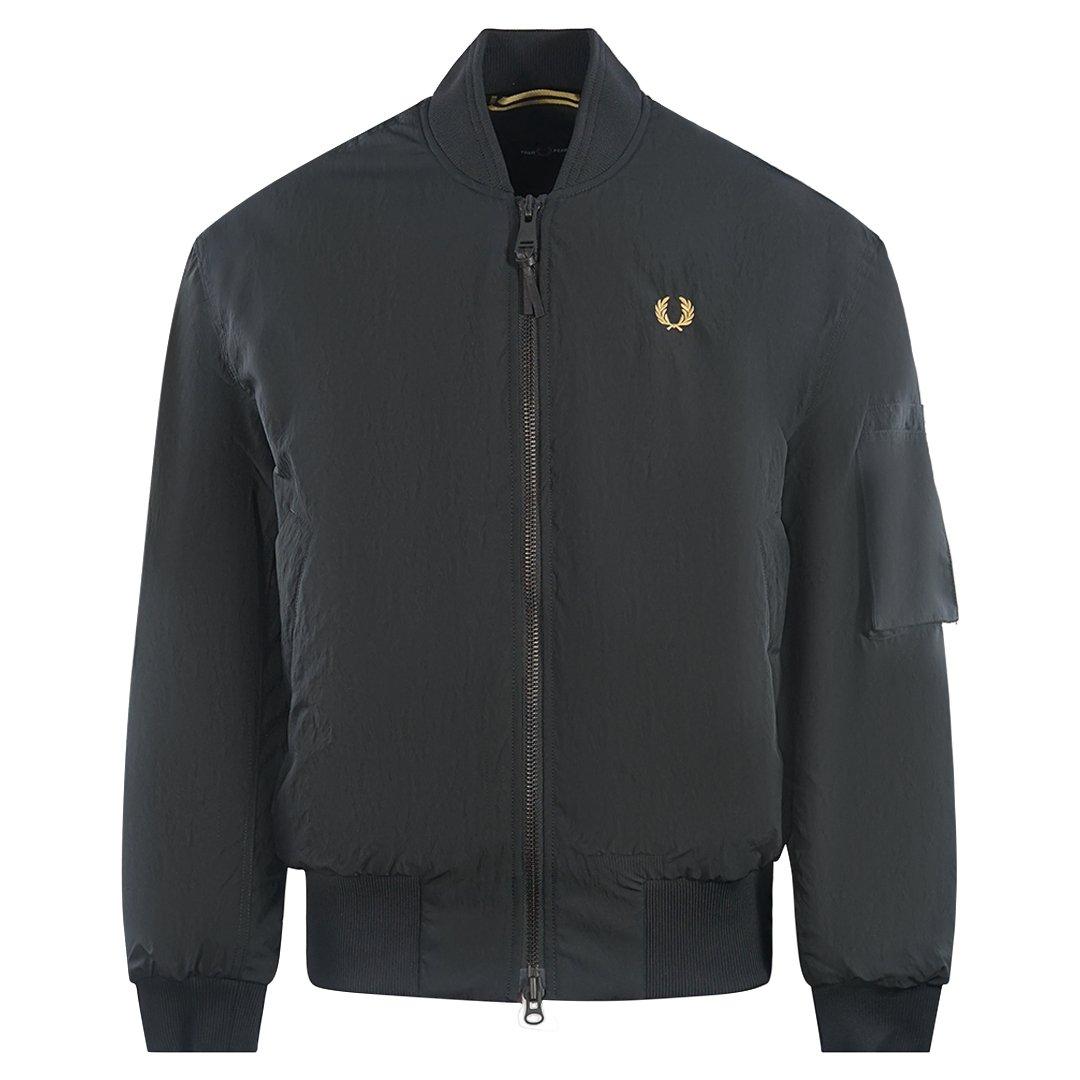 Fred perry hotsell black bomber jacket