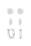 Simply Silver Sterling Silver 925 Nature Inspired Earrings - Pack of 3 thumbnail 1