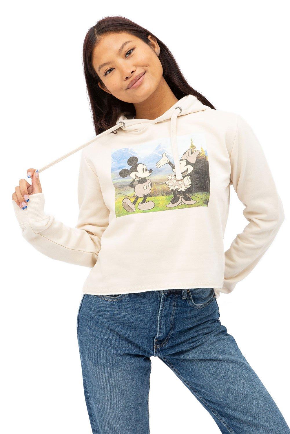 Minnie mouse cropped on sale hoodie