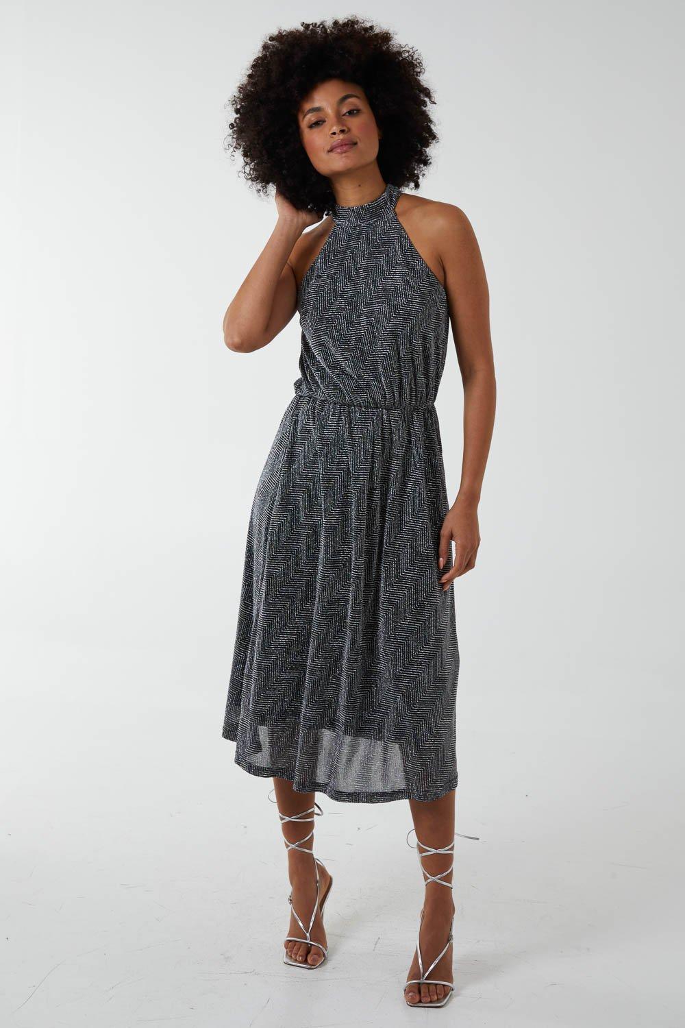 Blouson halter outlet dress