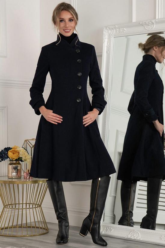 Jackets & Coats | Button Front Fit & Flare Coat | Jolie Moi