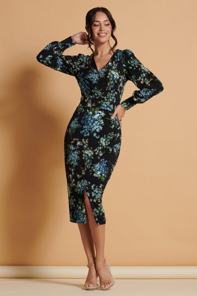Betty dress - floral print – Miss Moneypenny Clothing