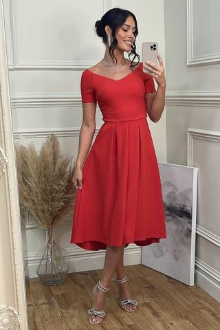 Buy Red Dresses for Women by FINSBURY LONDON Online