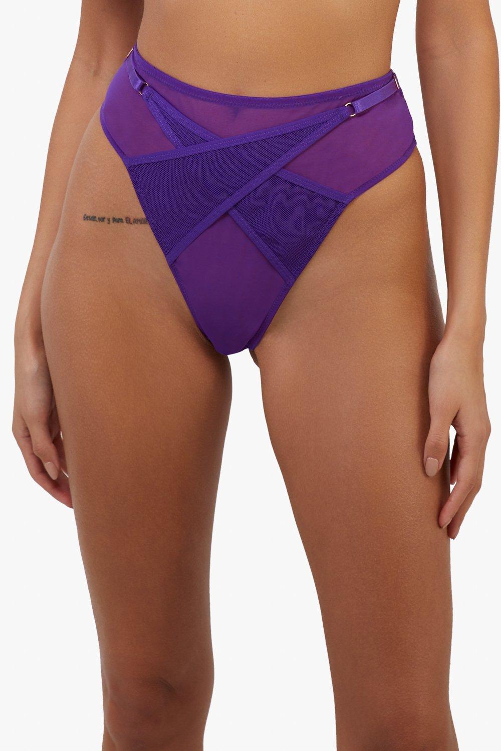 Buy OOLA LINGERIE Lace & Logo High Waist Light Control Brief 18-20, Knickers