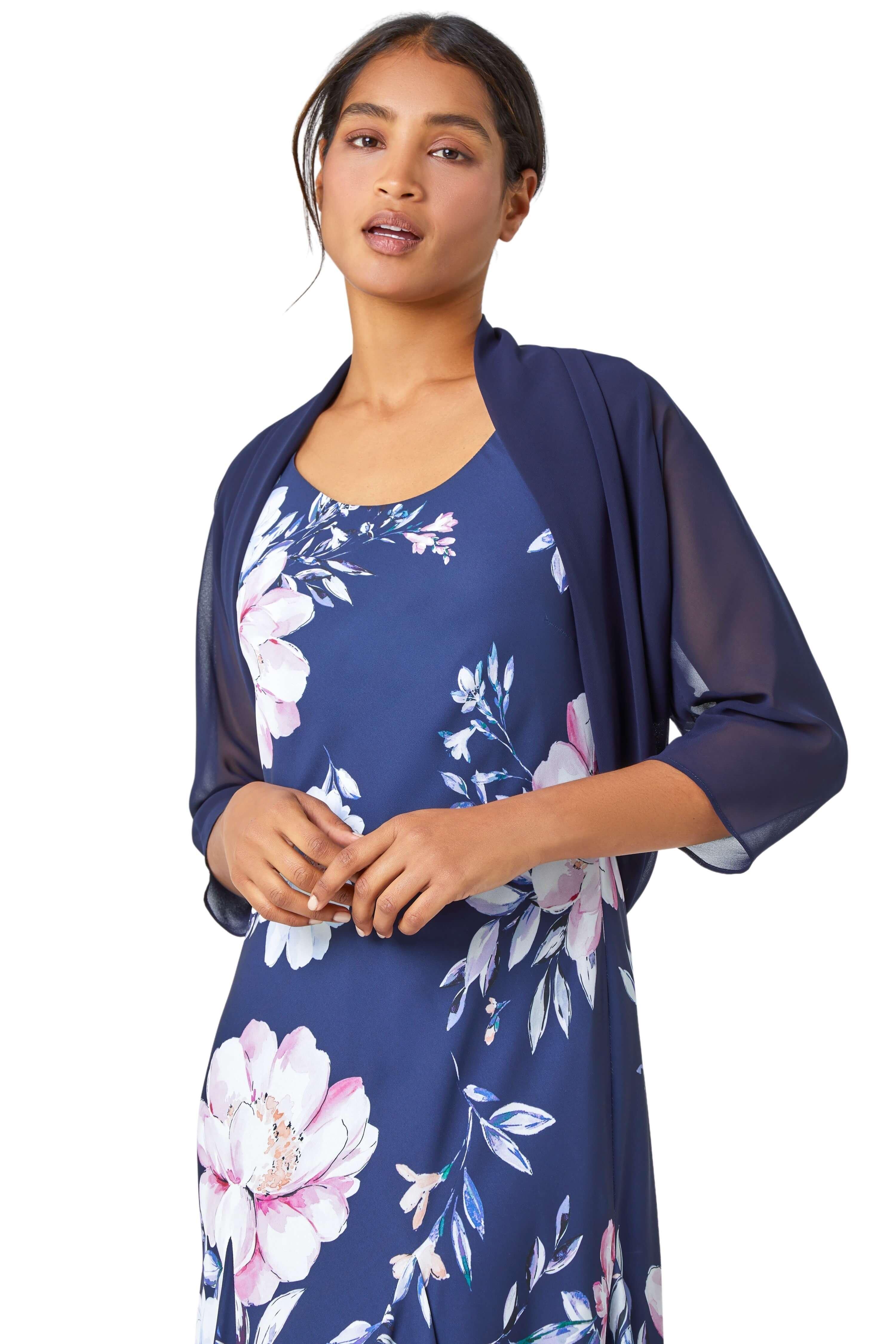 Buy Roman Ruched Hem Chiffon Jacket from the Laura Ashley online shop