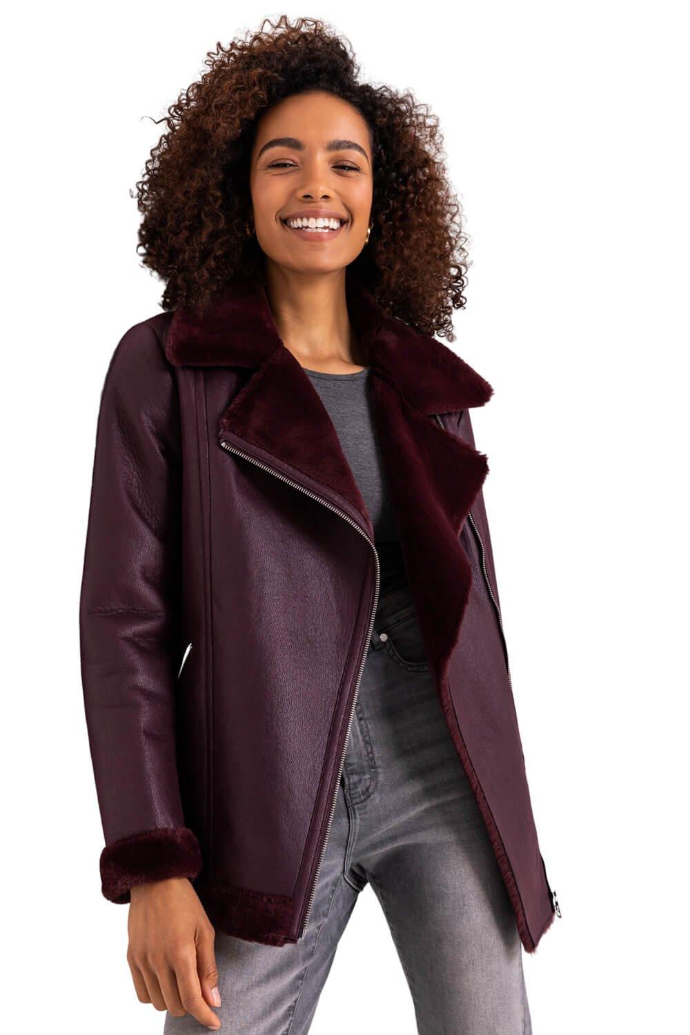 Aviator clearance jacket burgundy