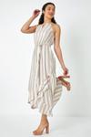 Roman Stripe Print Frill Detail Maxi Dress thumbnail 2