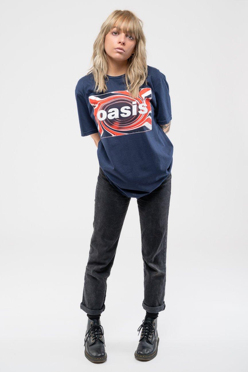 oasis union jack t shirt