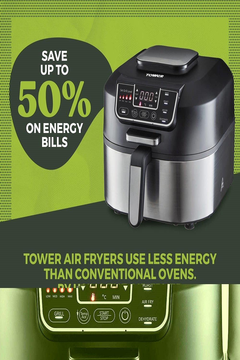 Tower 5 in 1 Smokeless Grill 5.6L Air Fryer