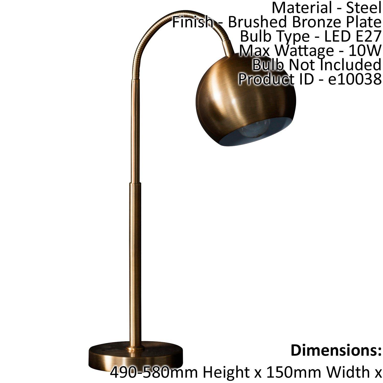 Brushed bronze store table lamp