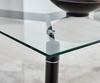 FurnitureboxUK Pisa 150cm 6-Seater Glass And Black Leg Rectangular Dining Table thumbnail 3
