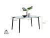 FurnitureboxUK Pisa 150cm 6-Seater Glass And Black Leg Rectangular Dining Table thumbnail 6
