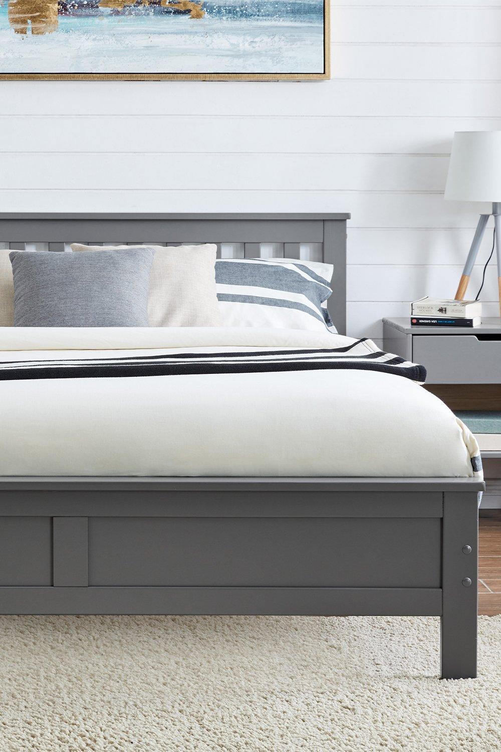 Azure modern grey store solid pine bed