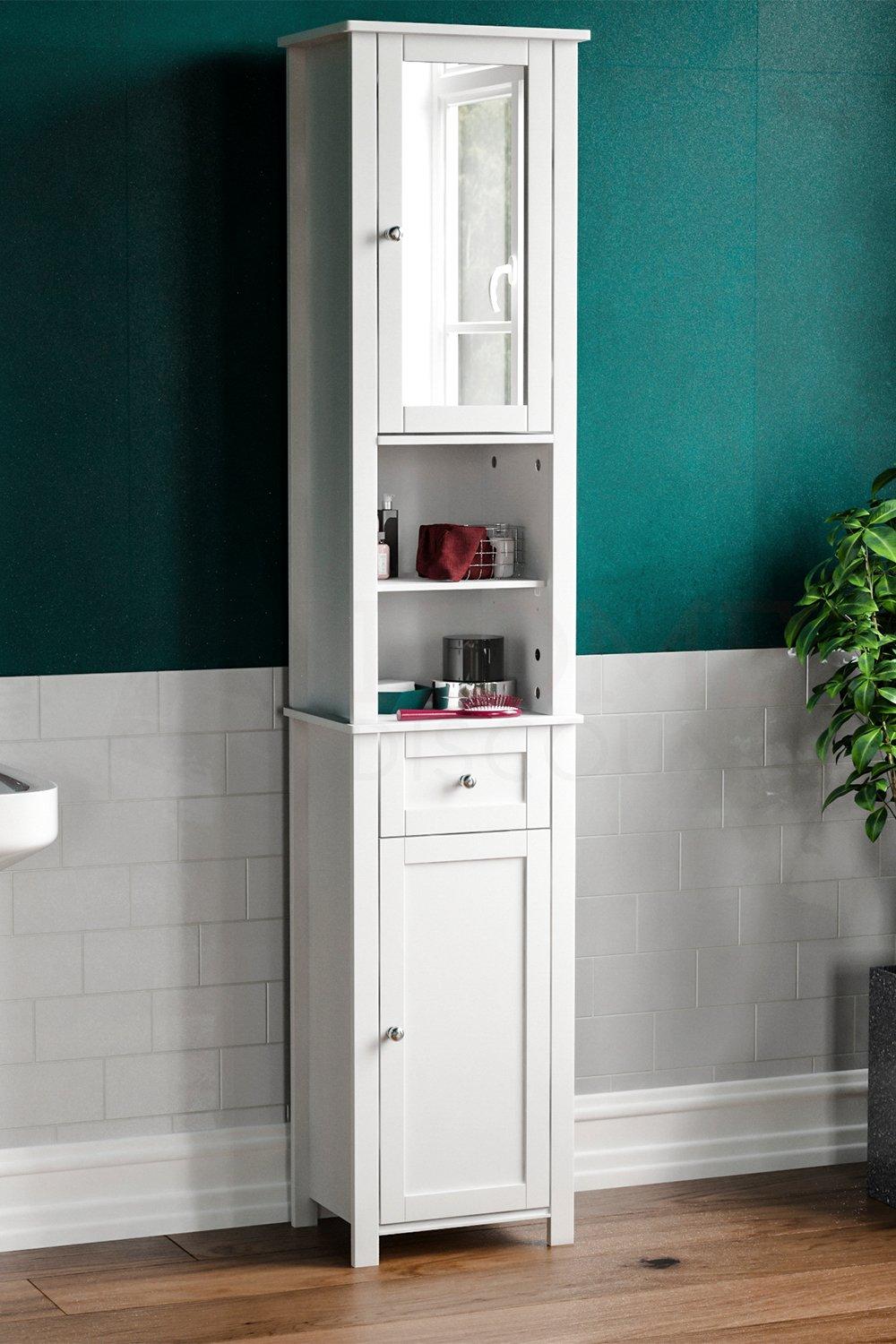 Bath Vida Priano Grey 2 Drawer 2 Door Freestanding Bathroom Cabinet