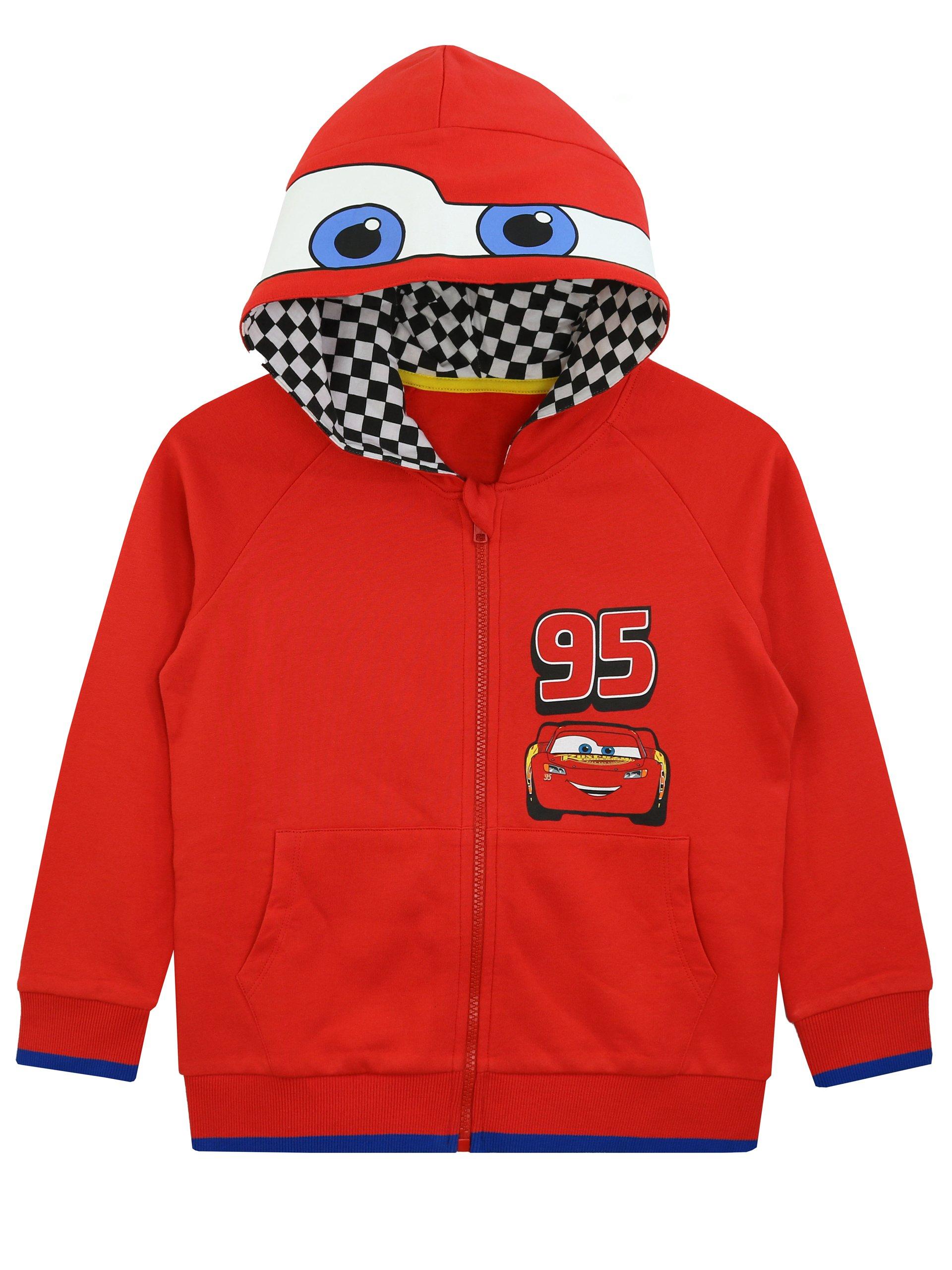 Disney Cars' Lightning McQueen Hooded Pullover, Half-Zip Fleece